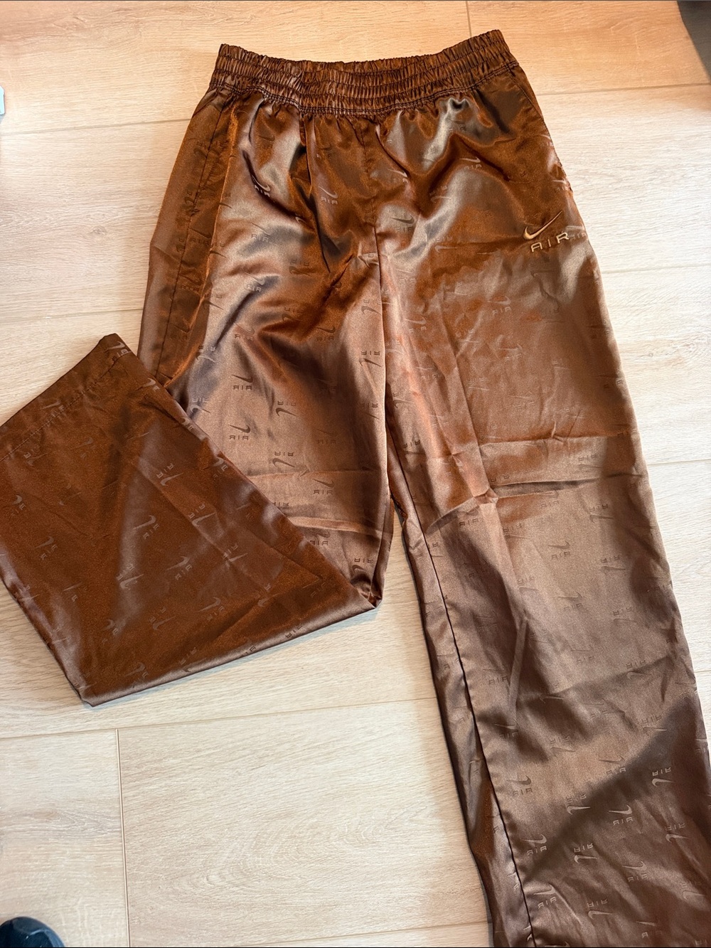 Nike women’s Brown Satin Jogger Pants